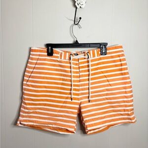 Polo Ralph Lauren lined swim shorts trunks size 36 orange white stripe